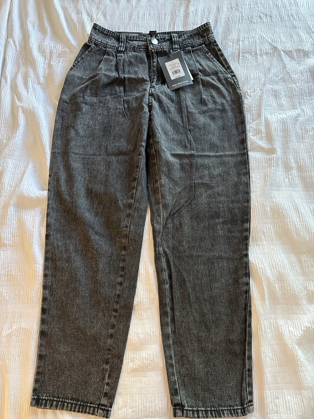 NWT Who What Wear Target High Waisted Tapered Pants Jeans Acid Wash Women's Sz 2